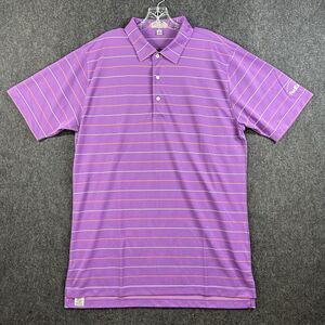 Peter Millar Summer Comfort Polo Shirt Men’s Extra Large Purple Striped Golf
